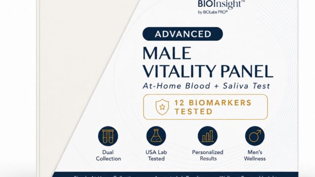 At-Home Testosterone & Hormone Test for Men, 12 Biomarkers.