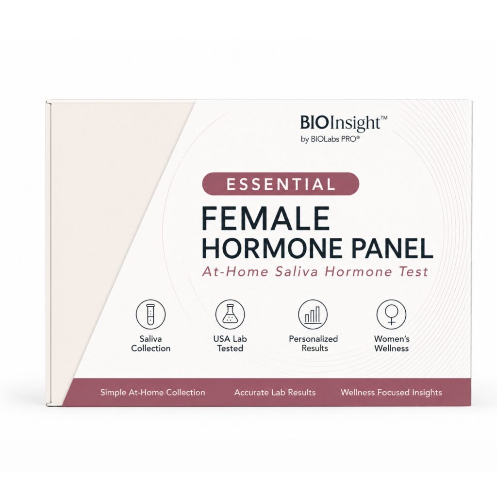 BIOInsight Essential Womens Hormone Panel packaging and components