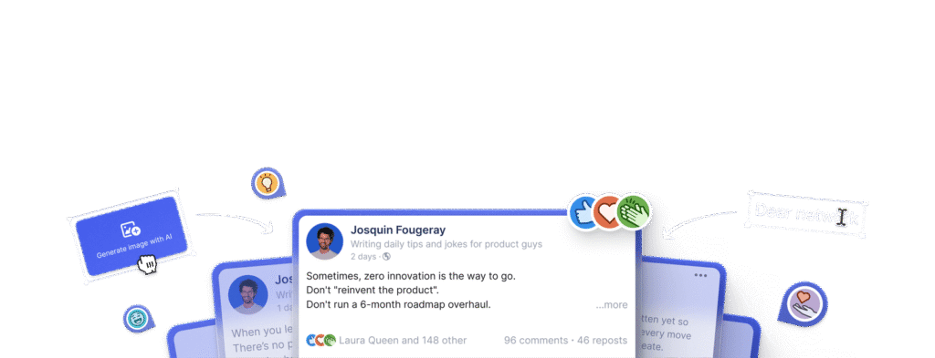 Taplio dashboard displaying analytics and scheduling for LinkedIn profiles