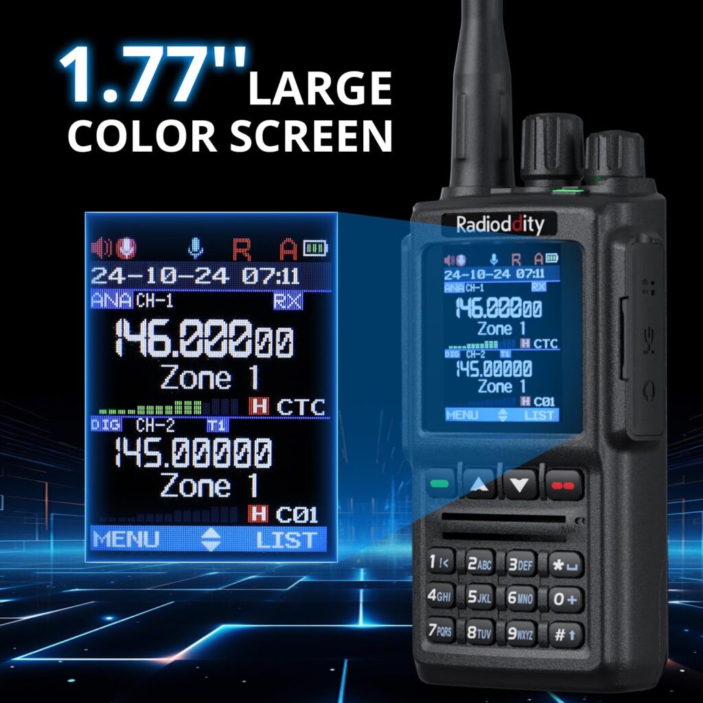 Radioddity GD-168 DMR Radio Review, Dual Band, Front-Panel Programming & Codeplug Setup Guide — detail 4