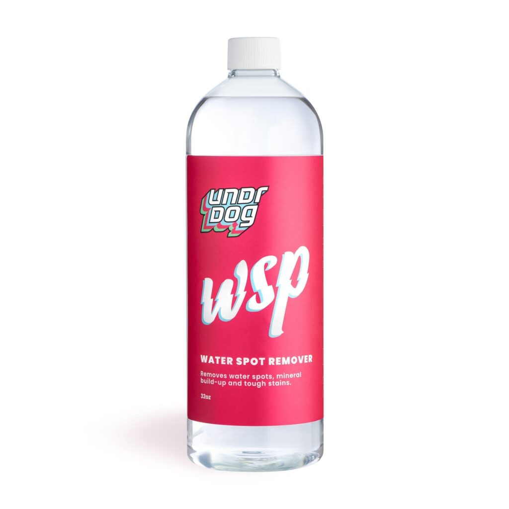Hard water spots removed from vehicle window glass